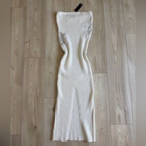 NEW Lulu's Cream Knit Maxi Dress